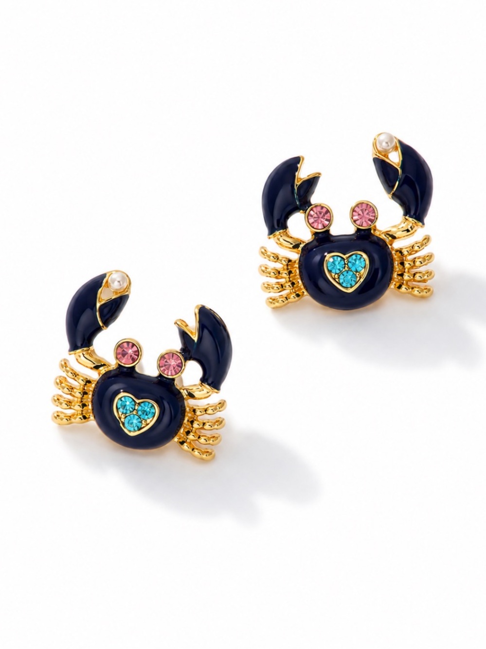 New! Coastal Blue Crab Post Earrings NWOT (1031)